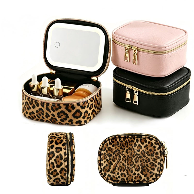 Beauty Makeup Lipstick - Portable LED Makeup Storage Bag With
