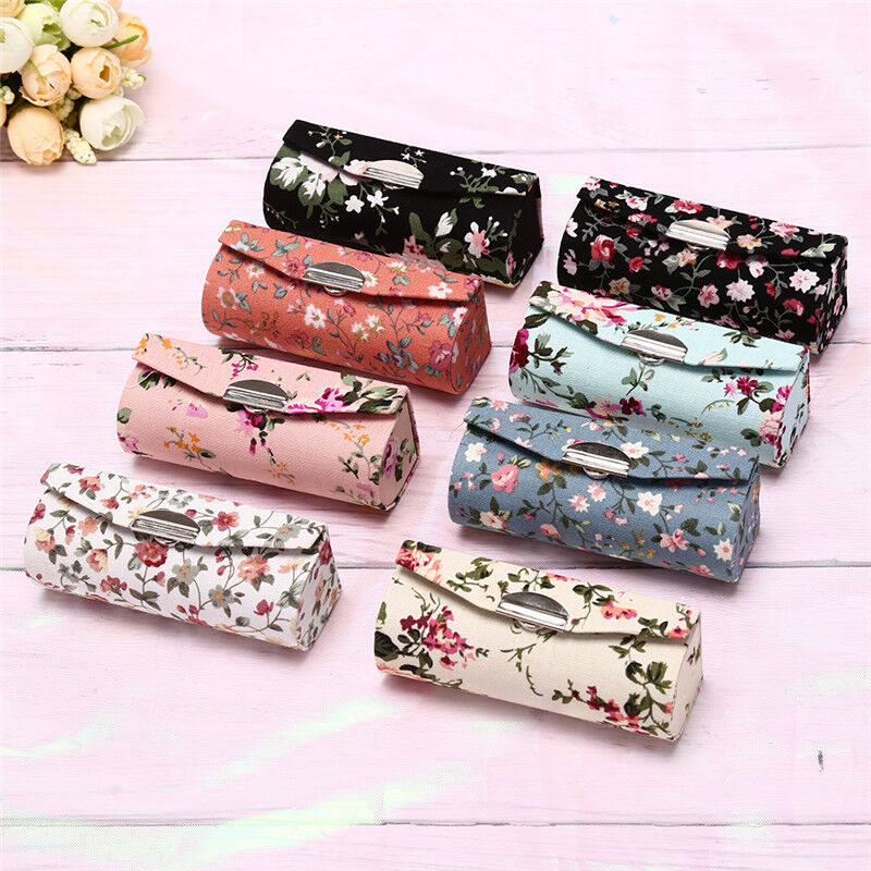 Beauty Makeup Box Set - Retro Embroidered Flower Designs Lipstick Case