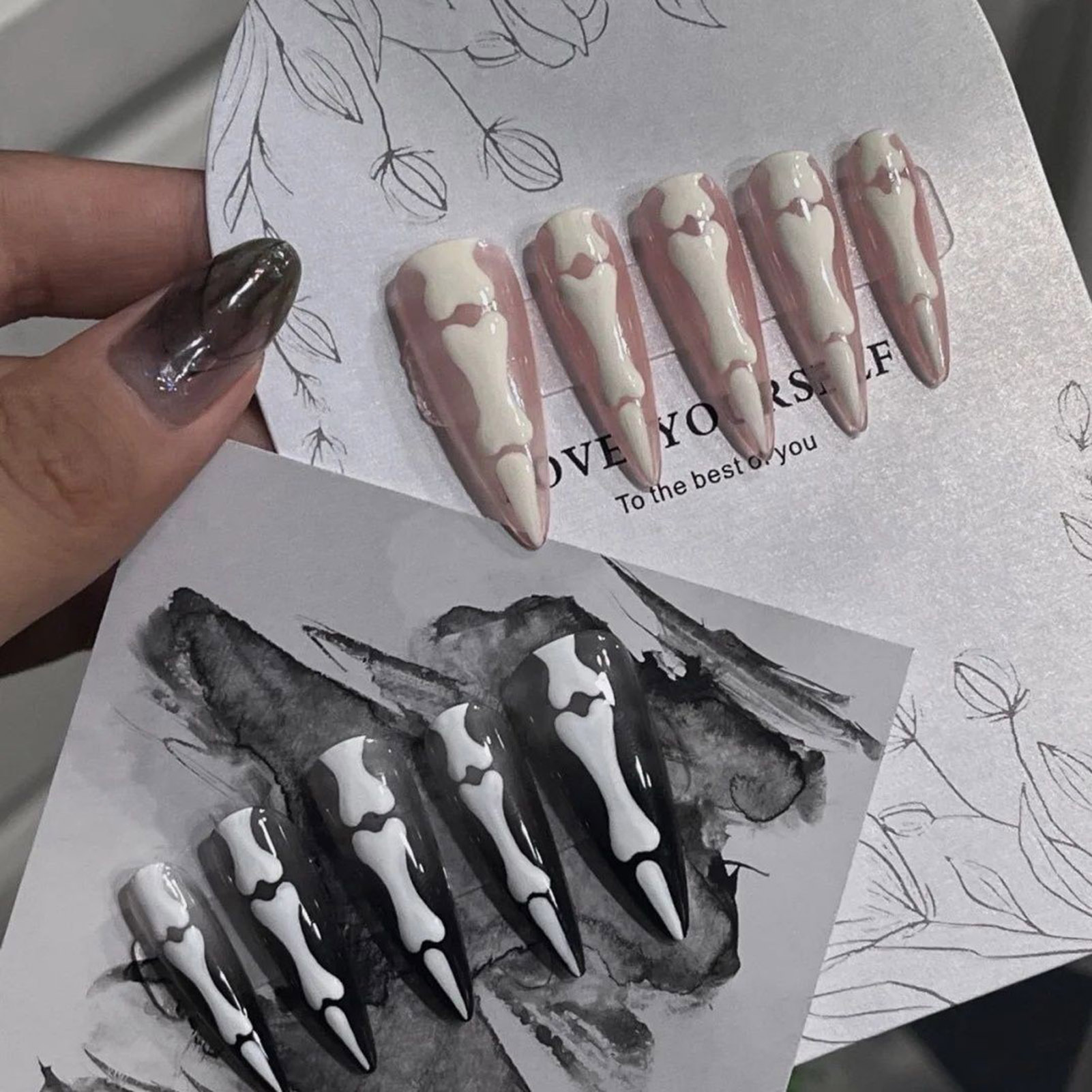 Nail Extension Tips - Handamde Halloween Style False Nails Gradient