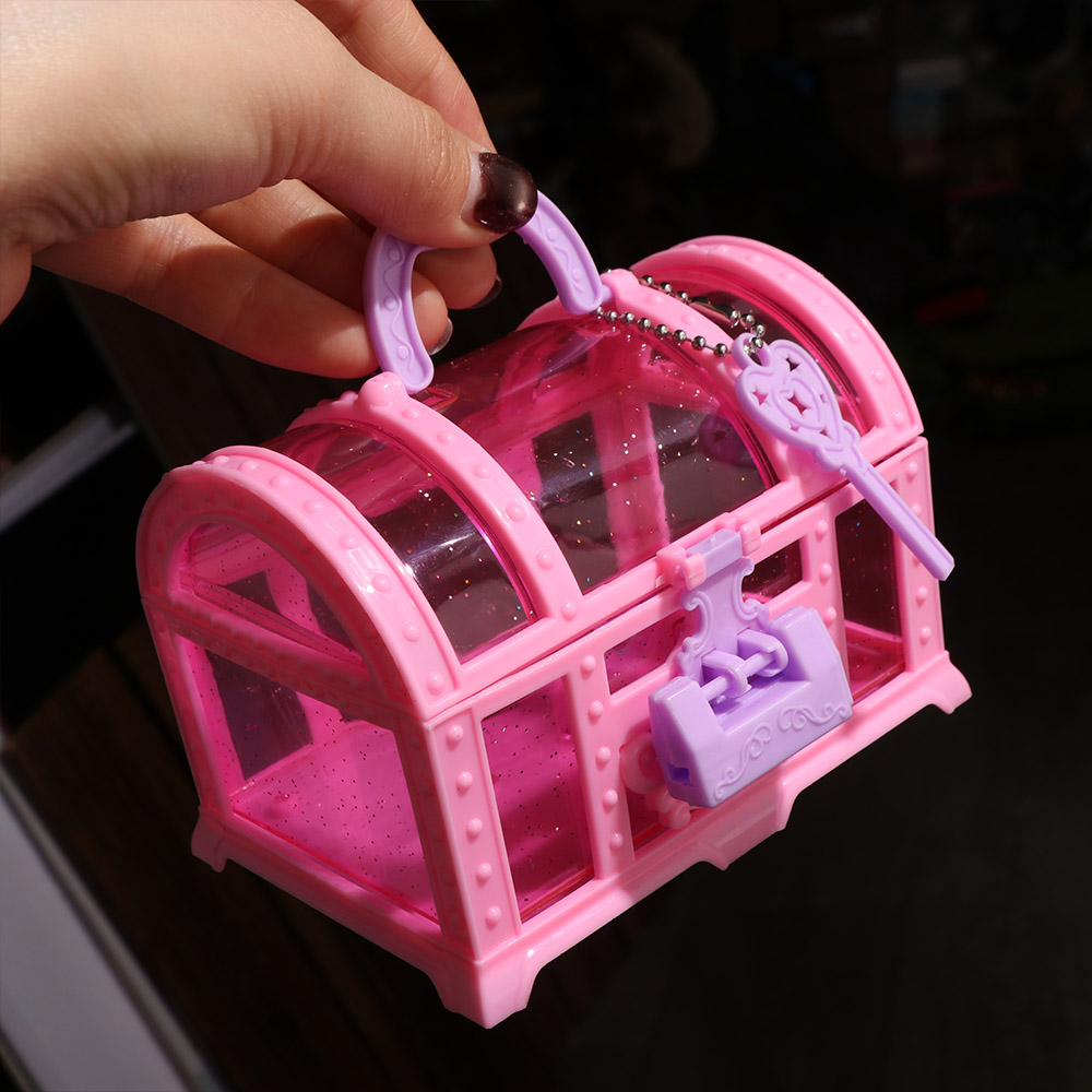 Beauty Makeup Box Set - Mini Box Pink/Purple Jewelry Box Pretend