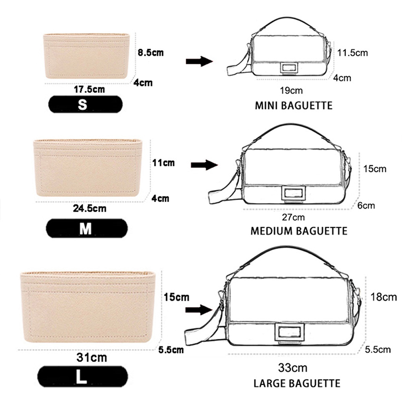 1PC Felt Insert Bag Organizer, - огляд і ціна Ysl Beauty Makeup Bag