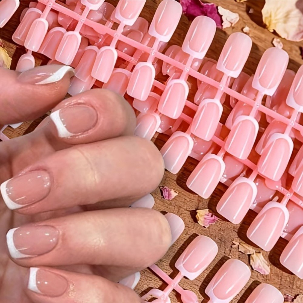 120PCS Short Square French Tip - огляд і ціна Nail Extension Tips