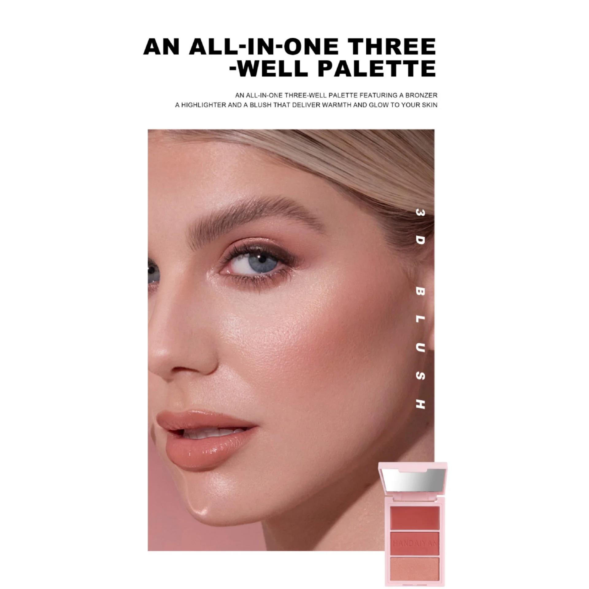 Long Lasting Cheek Rouge Three - огляд і ціна Beauty Makeup Palette