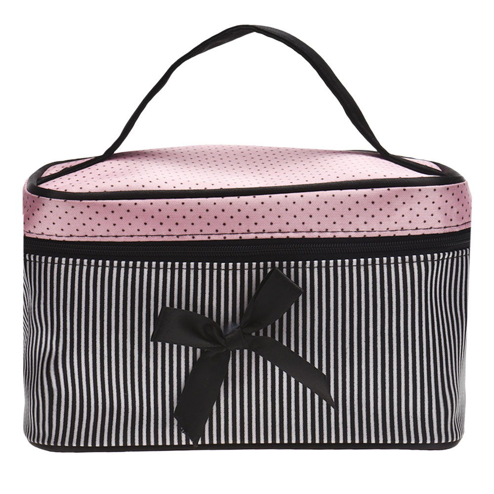 Women Travel Bow Stripe Make U - огляд і ціна Ysl Beauty Makeup Bag