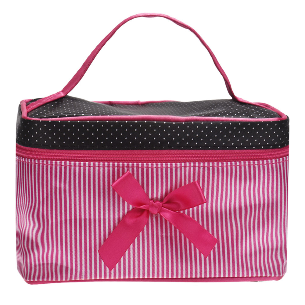 Women Travel Bow Stripe Make U - огляд і ціна Ysl Beauty Makeup Bag