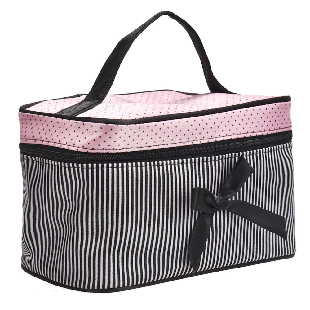 Women Travel Bow Stripe Make U - огляд і ціна Ysl Beauty Makeup Bag